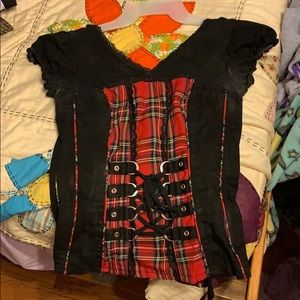 Tripp NYC Zipper Corset Shirt